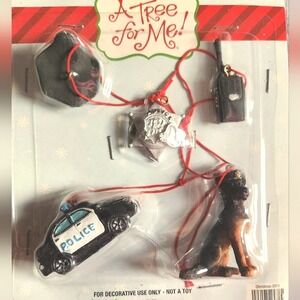 A Tree For Me Police Car German Shepard Police Theme Ornaments‎